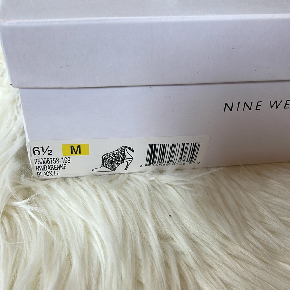 Black Nine West Laser-Cut Bootie - Picture 10 of 10